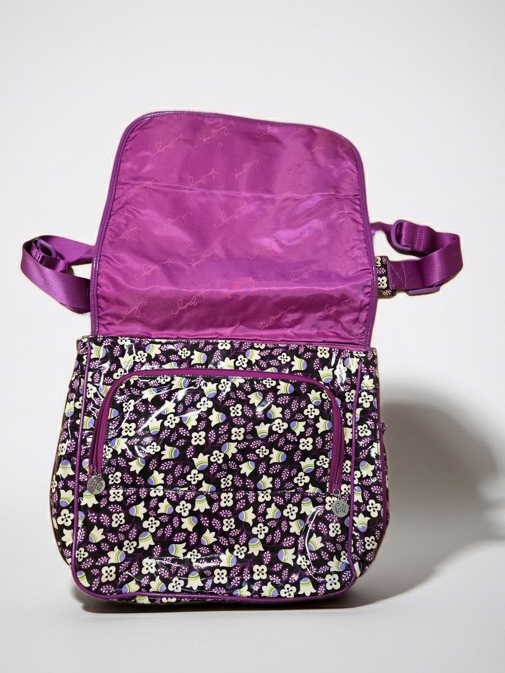 Vera Bradley Floral Vinyl Crossbody Bag with Adjustable Strap - Picture 2 of 8